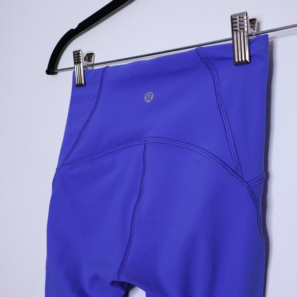 LULULEMON Train Times 7/8 Pant 25" Blazer Blue Mesh Training Active Women's 2 - Picture 6 of 9